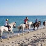 Horse riding on the beach