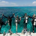 Diving on the beach